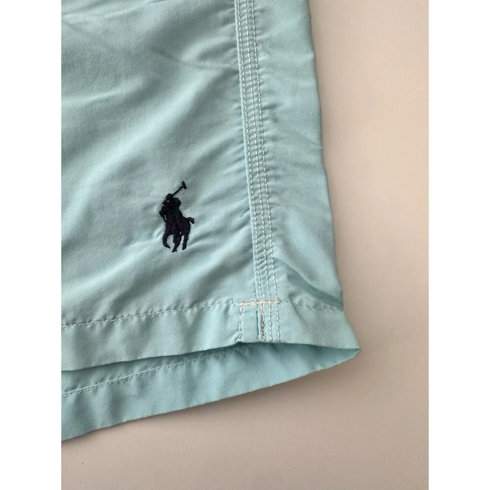 Polo Ralph Lauren Swim Trunks Shorts Mens Medium Pocket‎ Logo Pull On Drawstring